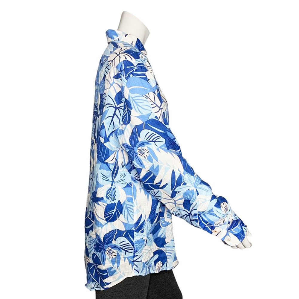 *SOLD*  J. MCLAUGHLIN Gramercy Classic Fit Linen Button Down Shirt in Tropica - Picture 3 of 7